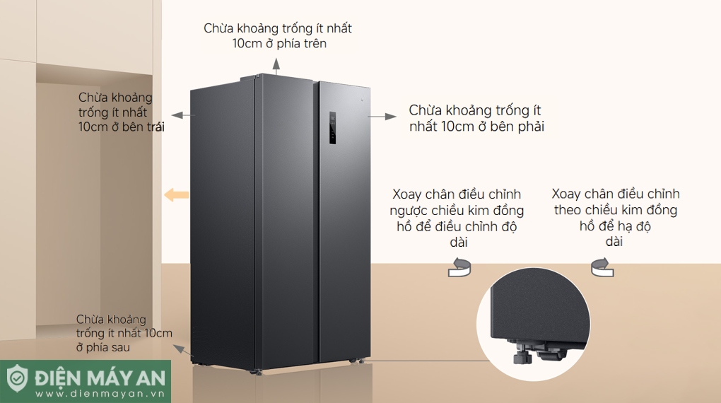 Tủ lạnh Xiaomi Mijia Inverter 635 lít Side By Side MRS72HMPAVN